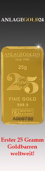 Anlagegold24 - erster 25g Goldbarren weltweit